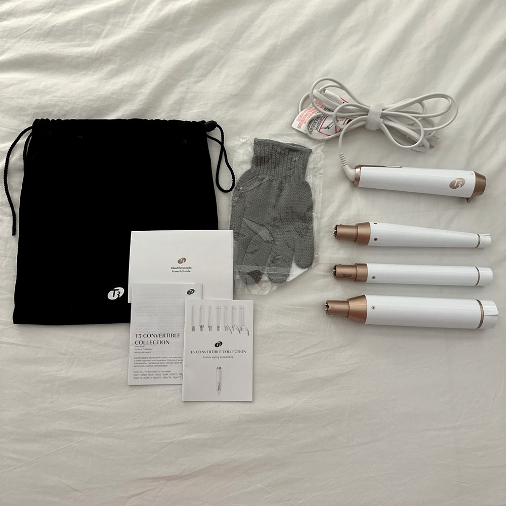 BRAND NEW (NWOT) 
T3 Convertible Collection Styling Set - White and Gold